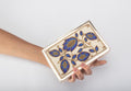 Resham Blue Clutch
