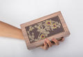 Brown Blossom Clutch